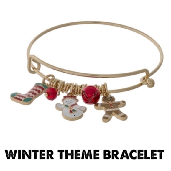 Jewelry - 🔥🔥 Winter Snowman Gingerbread Man Bracelet NEW